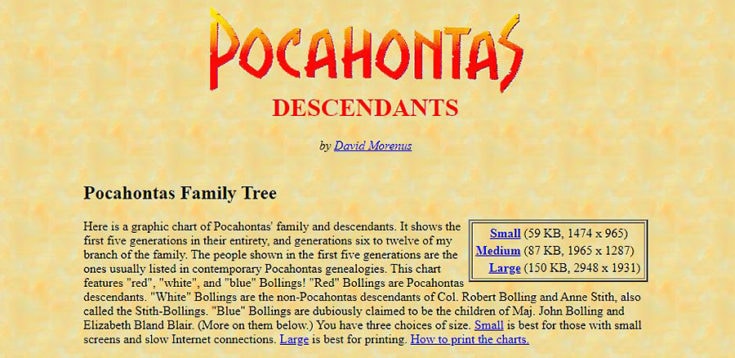 Pocahontas' Descendants 
