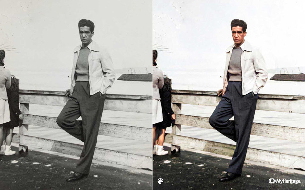 Colorize Old Photos for Free With MyHeritage in Color (And So Much More) 6 Image of Marvin Dagle before and after colorization by MyHeritage in Color.