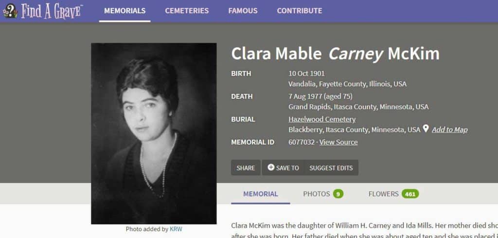 9 Unexpected Places to Find Ancestor Photos 3 A Find A Grave memorial page showing the photo of an ancestor.