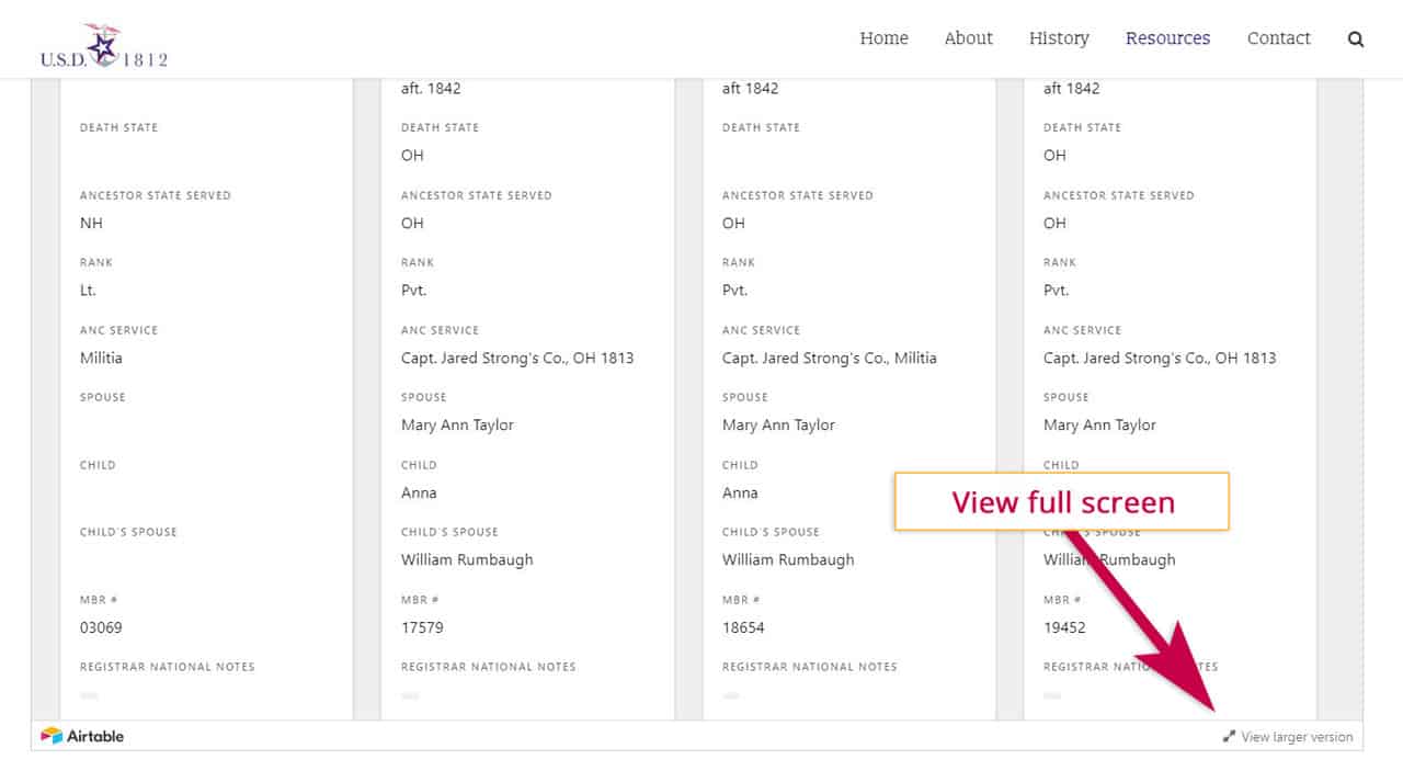 War of 1812 Ancestors? Check This FREE Database 14 On the bottom right, you can click to view the Ancestor Database in full-screen mode.
