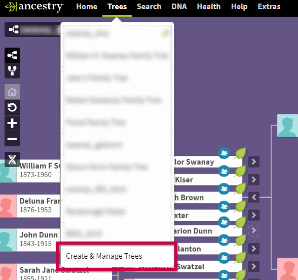 1 Thing You Should Fix Now On Your Ancestry Family Tree 3 From the Trees menu, select Create & Manage Trees.