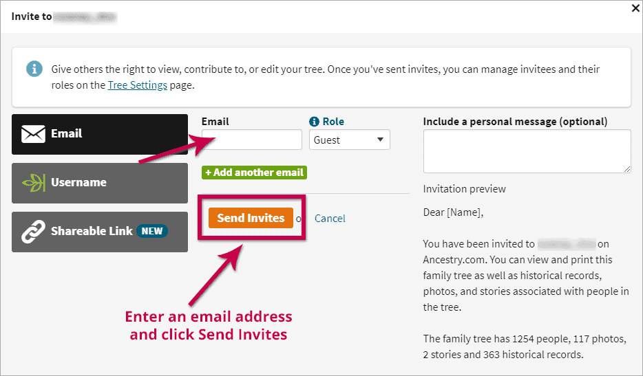 1 Thing You Should Fix Now On Your Ancestry Family Tree 5 Enter an email address and select send invites.