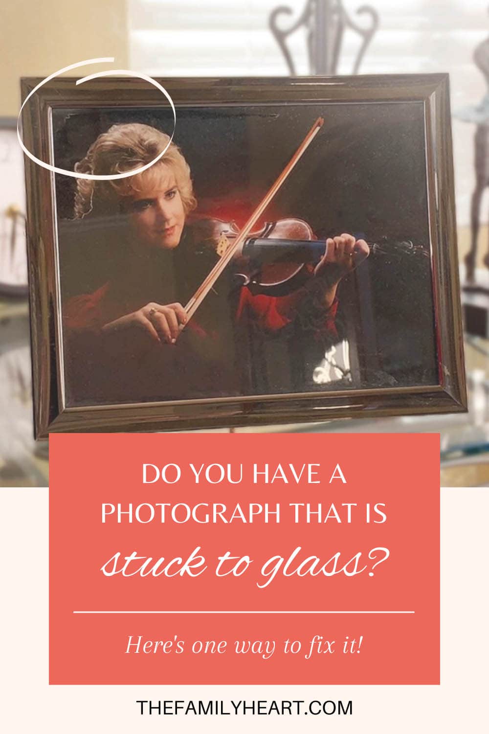How to Remove a Photograph Stuck to Glass 14 Pinterest pin for the post "How to Remove a Photograph That is Stuck to Glass"