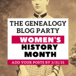 The genealogy blog party celebrates women's history month - pinterest pin