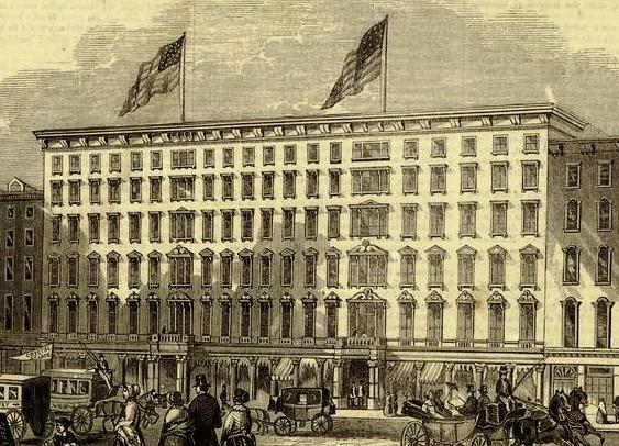 "He Blew Out the Gas and Threw Up a Snake": John Swanay's Untimely Death 2 Image of the St. Nicholas Hotel, c. 1853, where John Swanay was found deceased.