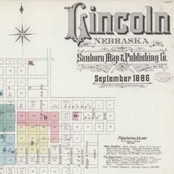 Lectures 13 Image of a fire insurance map for Lincoln, Nebraska.