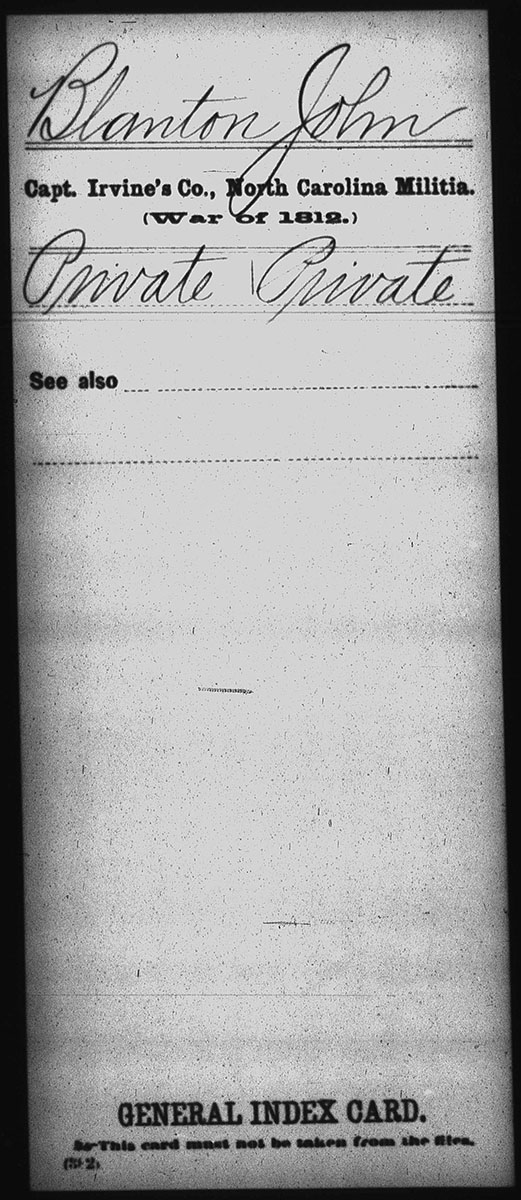 Researching Your War of 1812 Ancestors Online 4 john blanton war of 1812 service record