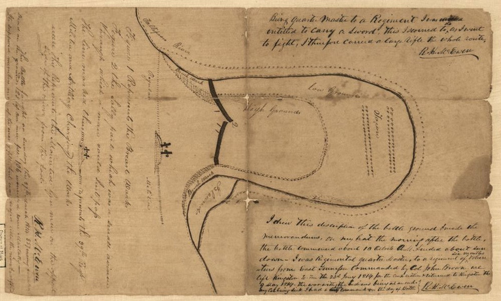Researching Your War of 1812 Ancestors Online 10 map battle of horseshoe bend library of congress