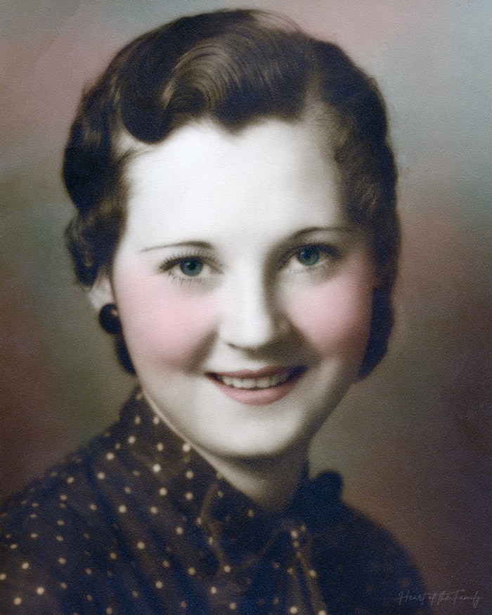 Making the Perfect Irish Soda Bread 2 Image: hand-tinted image of my Irish grandmother.