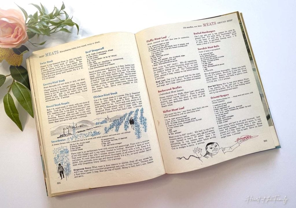 Turkey Meatloaf: An Update to a Mid-Century Classic Comfort Food 4 Image of my mother's old Betty Crocker cookbook opened to the meatloaf recipe.