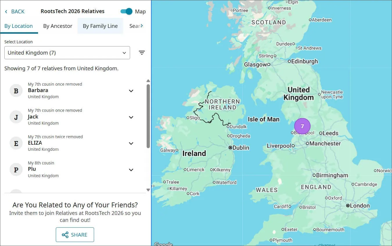 Relatives at RootsTech 2026: Don't Miss This Cousin-Connecting Opportunity 4 relatives at rootstech 2026 search by location