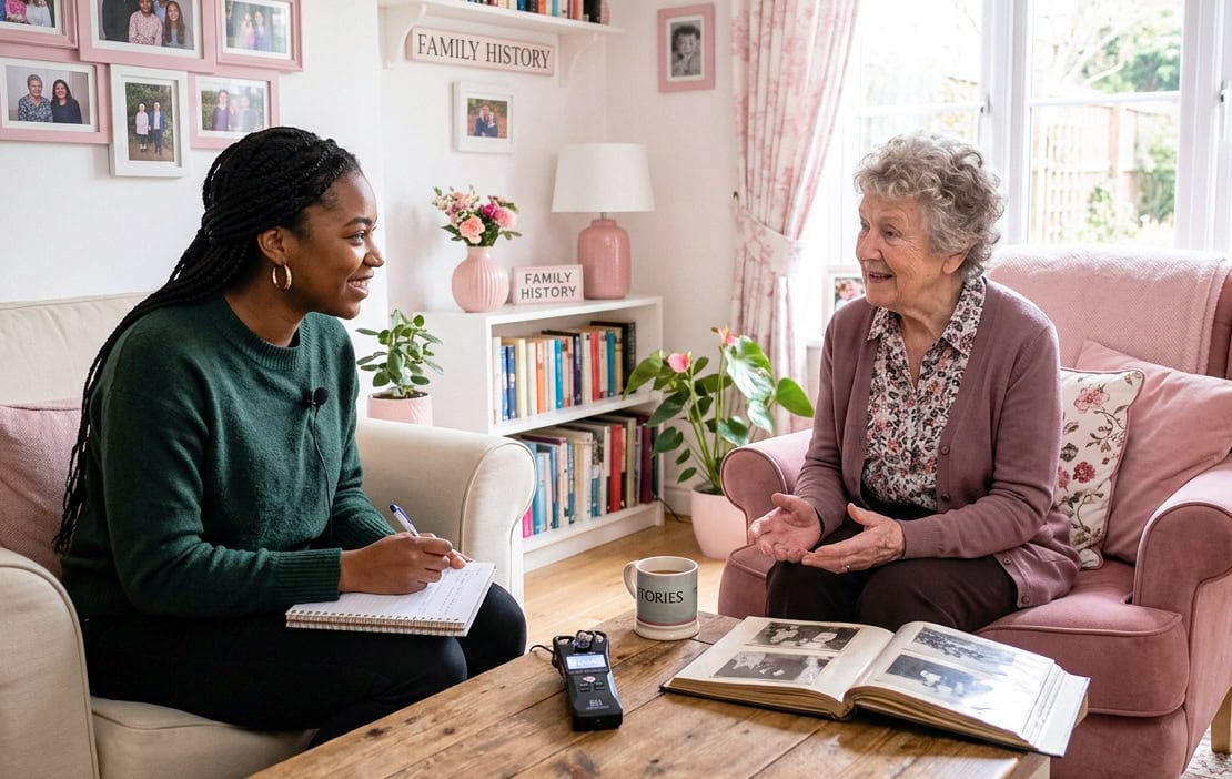How to Record an Oral History Interview Before It's Too Late 2 Two women doing an oral history interview