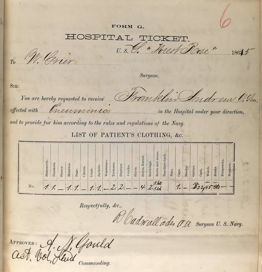 Beyond The Draft Card: 8 Military Records That Tell the Real Story 4 Hospital Ticket